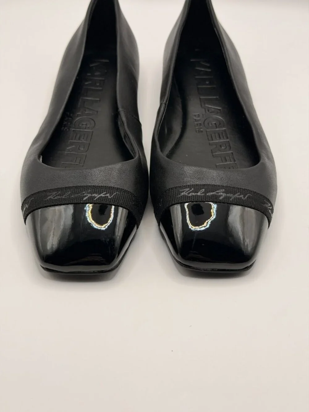 Karl Lagerfeld Paris Women’s Zofia Cap Toe Ballet Flats Sz 6 M